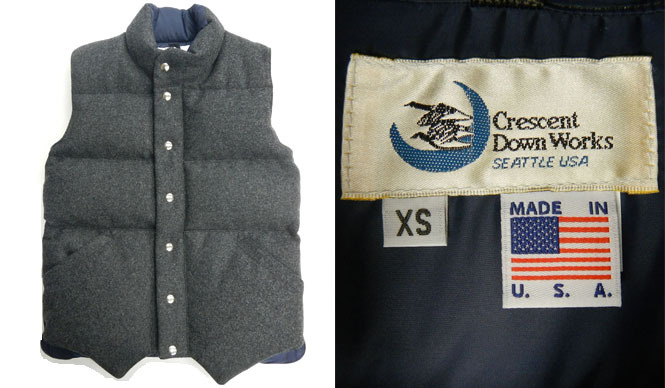 こだわりがつまった別注ダウンベスト、クレセント ダウン ワークス フォー アバハウス｜ABAHOUSE