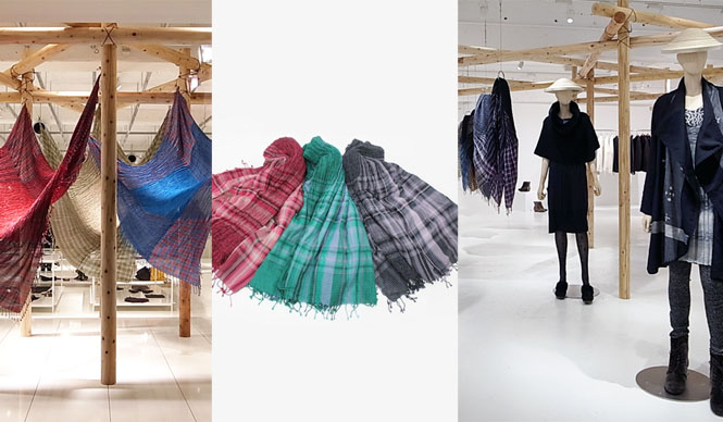 ISSEY MIYAKE｜銀座店限定色のストールも発売！　インスタレーション「HaaT -lattice- 格子」