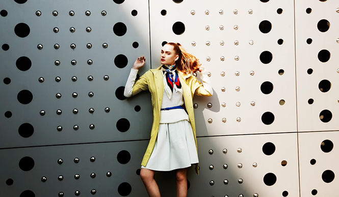 STRASBURGO｜Mar. 2013｜光を操る、無敵の新・アーバンスタイル 5 　春らしい軽やかなカラーミックス