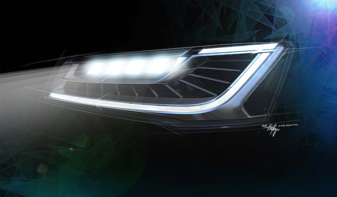 アウディ 次期 A8のヘッドライトを発表｜Audi