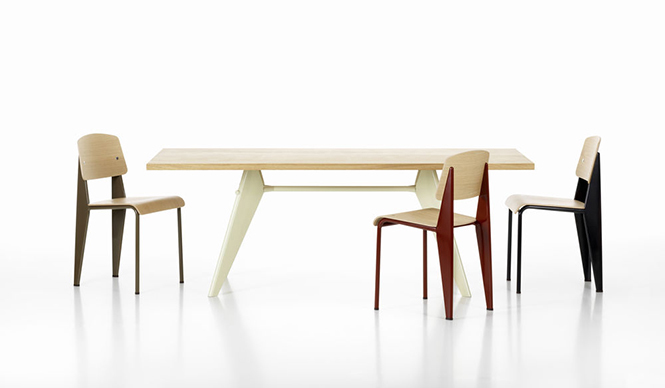 vitra｜プルーヴェの名作 天板の仕様と素材を選べる新生「EM Table」
