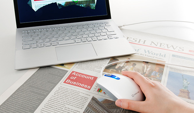 KING JIM｜なぞるだけで取り込みができるマウス型スキャナ ギャラリー