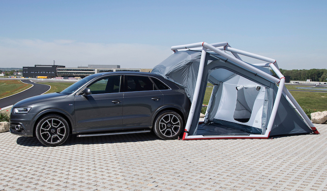 アウディQ3と一体化するテント｜Audi ギャラリー