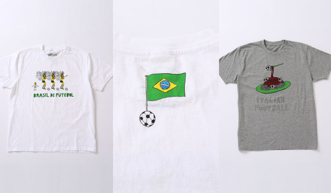 JOURNAL STANDARD｜プロレスラー・中邑真輔氏のイラストによるサッカーTシャツ