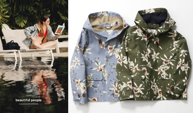 アロハ柄を用いたまったくあたらしいゴム引きコートが誕生｜beautiful people ギャラリー