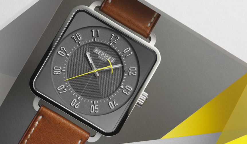 スクエアケースが際立つ、エルメスの「カレ アッシュ」がリニューアル｜HERMÈS　ギャラリー