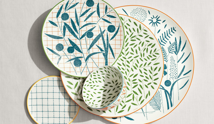 イングリッシュガーデンを表現した2018年新作テーブルウェア｜HERMÈS　ギャラリー