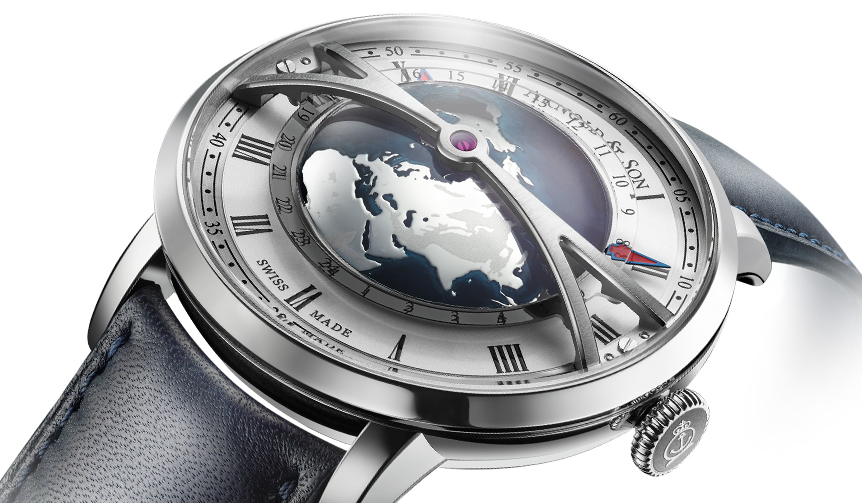 3D北半球を抱く、ワールドタイムの新たな表現「グローブトロッター」｜ARNOLD ＆ SON　ギャラリー