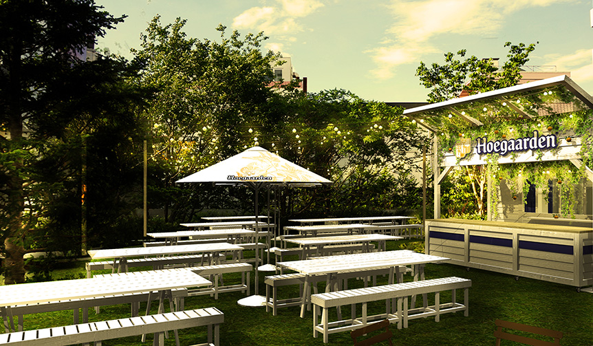 東京・渋谷に1カ月の期間限定でHoegaardenのビアガーデンがOPEN ｜EAT　ギャラリー