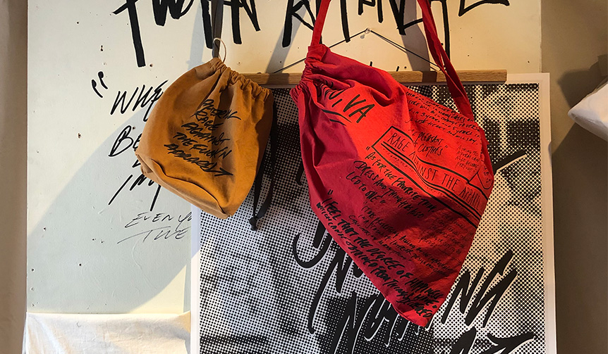 内田洋一朗氏（MOGNO6.）のアートワークが光るオリジナルバッグ｜VIVO,VA ギャラリー