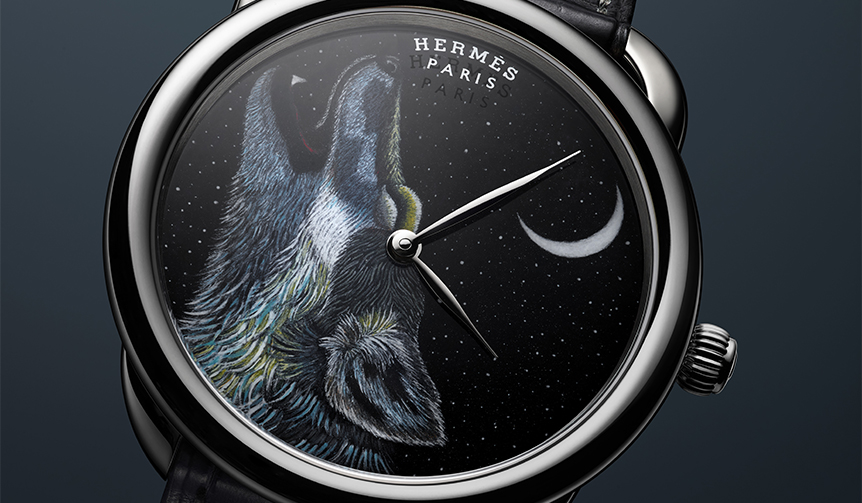 世界限定8本　夜空に吠えるオオカミを描いた「アルソー Awooooo」｜HERMÈS　ギャラリー