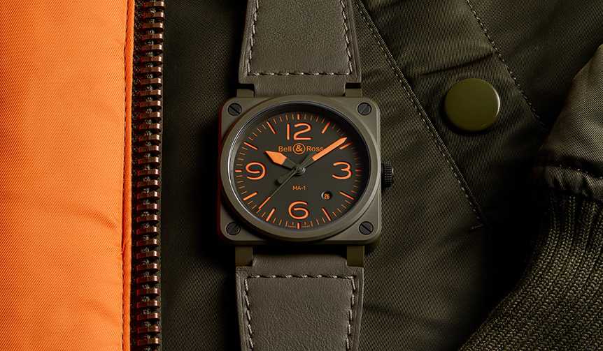 フライトジャケットの定番“MA-1”にインスパイアされたパイロットウオッチ｜Bell & Ross ギャラリー