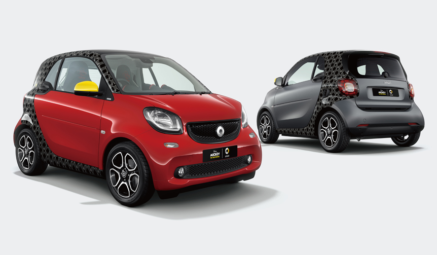 ミッキーマウスをイメージしたスマートの特別仕様車｜smart ギャラリー
