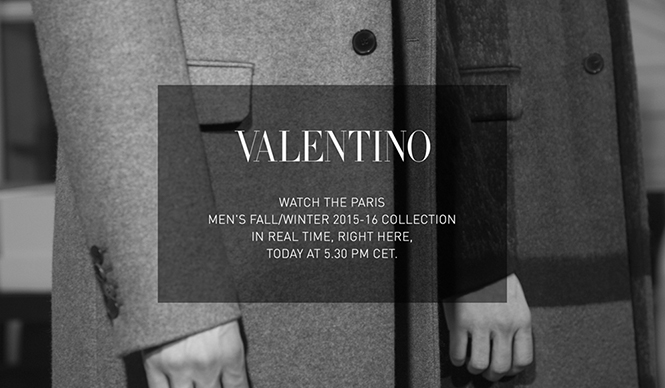 ヴァレンティノ 2015-16秋冬 メンズのショーをライブストリーミング｜VALENTINO