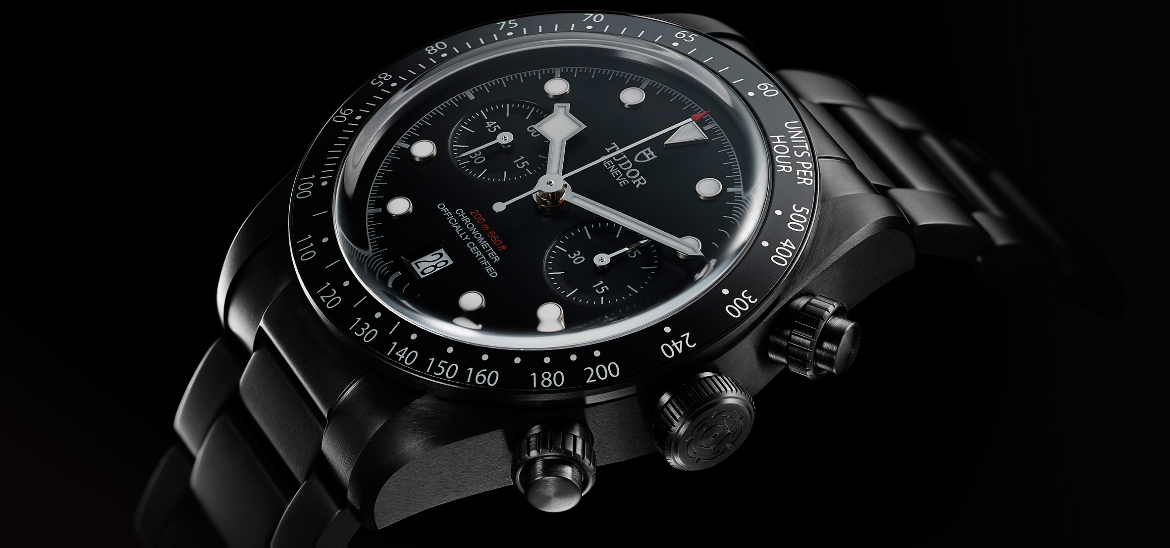 チューダーによるフルブラックPVDの激レアモデル「ブラックベイ クロノ ダーク」|TUDOR