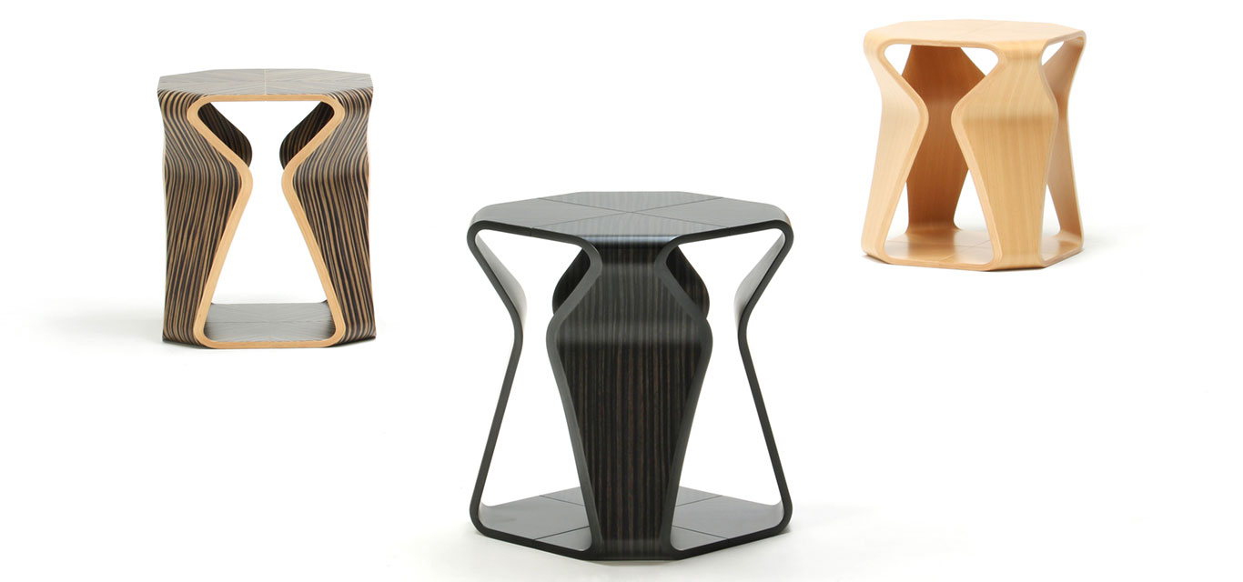 レクサスのスピンドルグリルがモチーフになったスツール｜Tendo Mokko