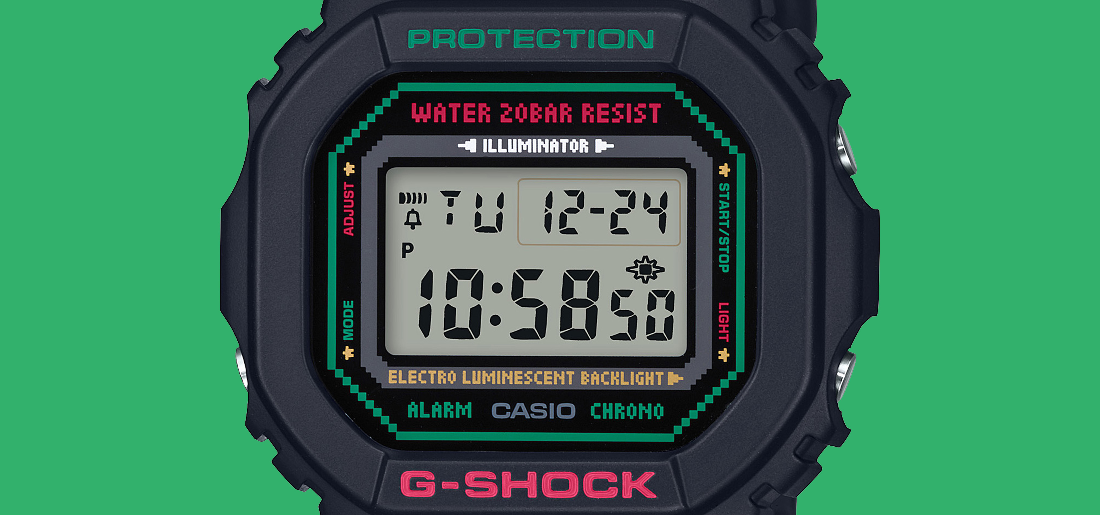 恋人たちに贈る、’90s風のポップなドット絵のクリスマス限定ペアウオッチ｜G-SHOCK