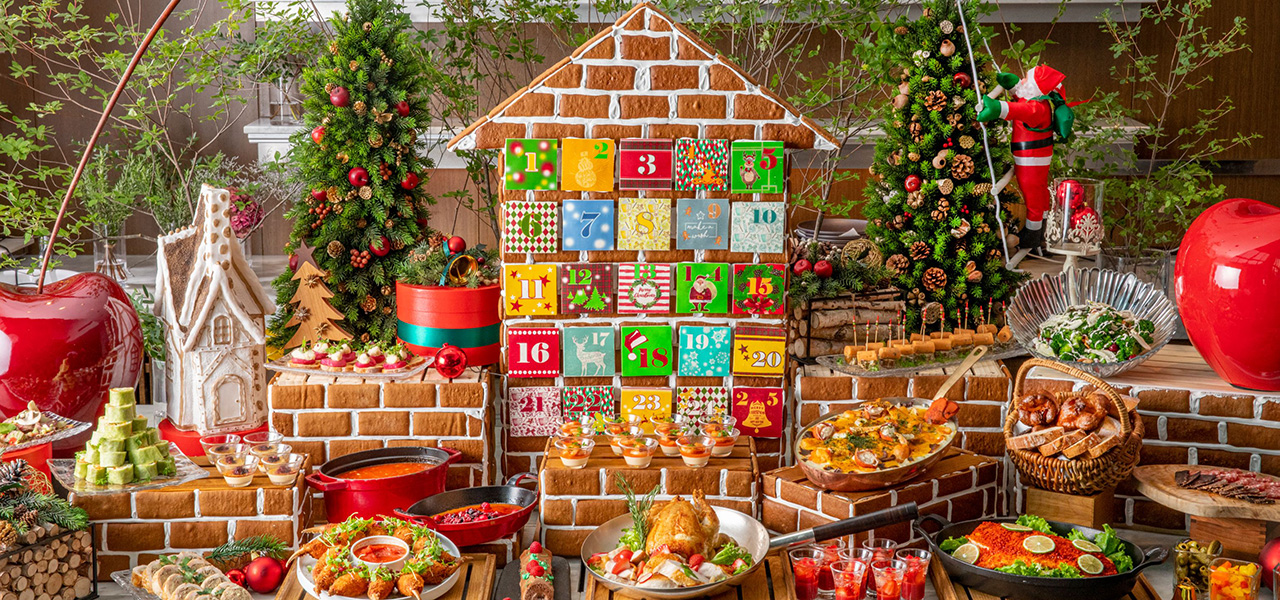 ホリデーマーケットのようなランチビュッフェ｜CONRAD TOKYO