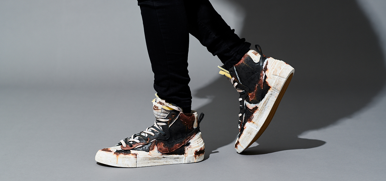 「sacai×NIKE BLAZER MID」をベースにしたリメイクモデルが登場｜PRINCIPE prive