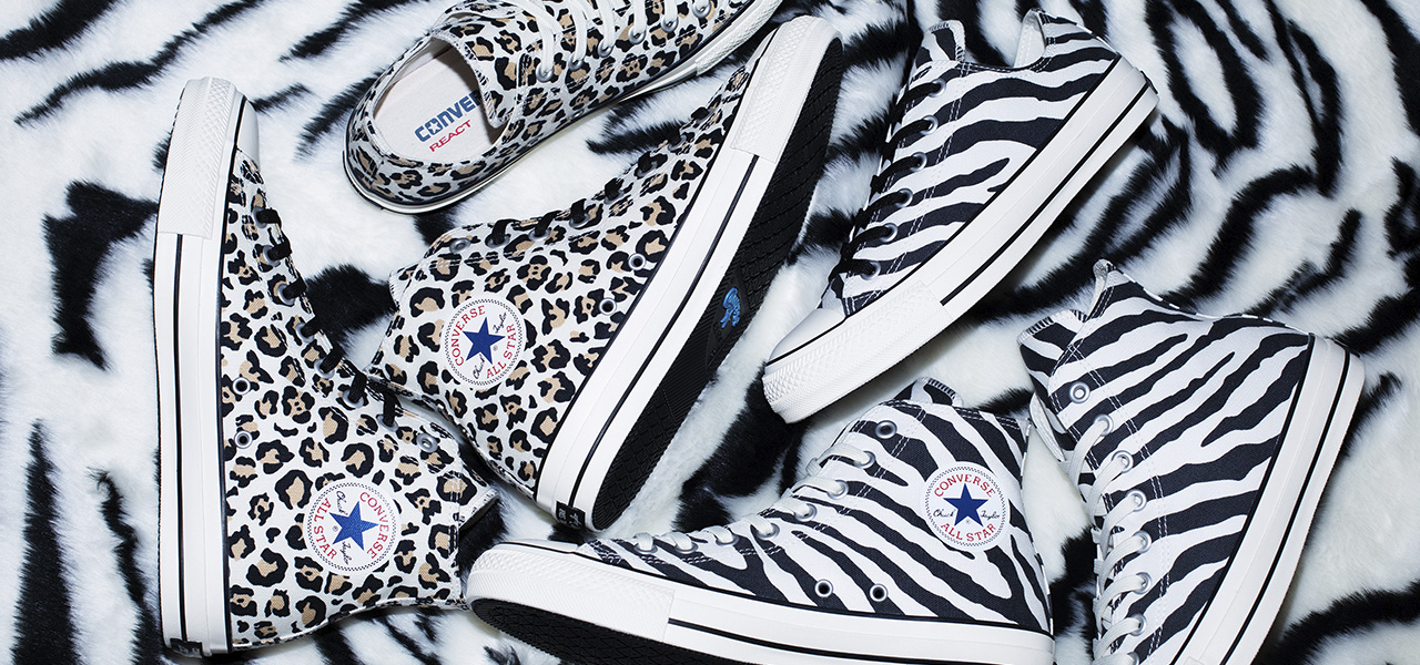 コンバース「オールスター 100」にアニマル柄を纏う新作が登場｜CONVERSE