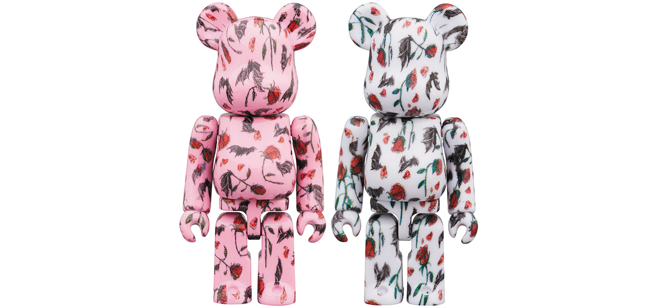 BE@RBRICK KIDILL × ERI WAKIYAMA BAT & ROSE Pink/White 100％ & 400％｜MEDICOM TOY