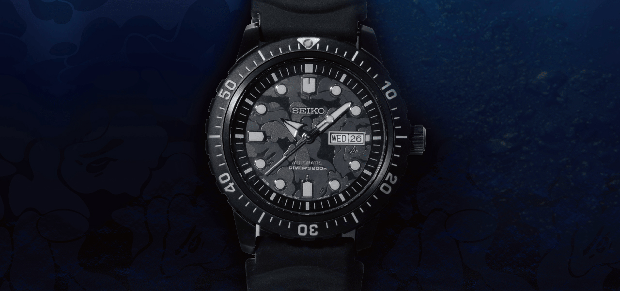 BAPE®とコラボした日本限定のダイバーズウオッチ｜SEIKO