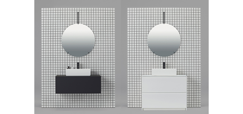 最小限の線と面で構成した洗面下台「リクレール」が発売｜sanwacompany