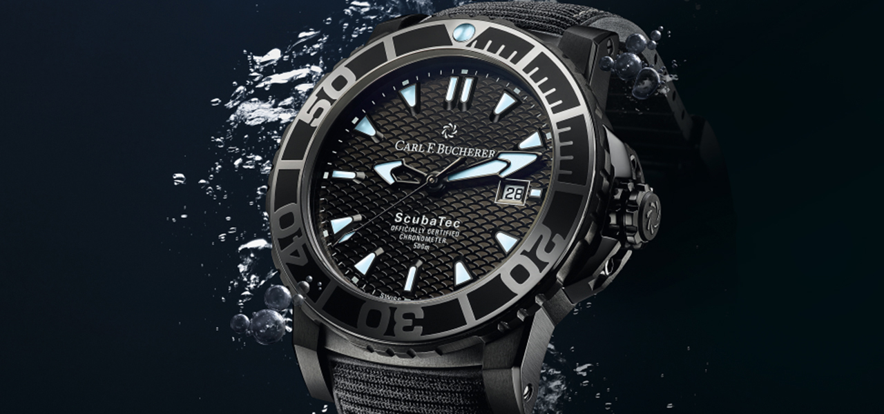 スタイリッシュな新作ダイバーズウオッチ「パトラビ スキューバテック ブラック」|CARL F. BUCHERER