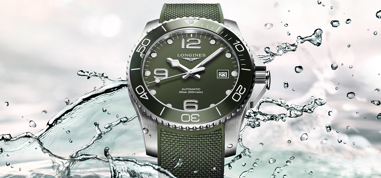 ロンジンのハイドロコンクエストに新色グリーンが登場|LONGINES