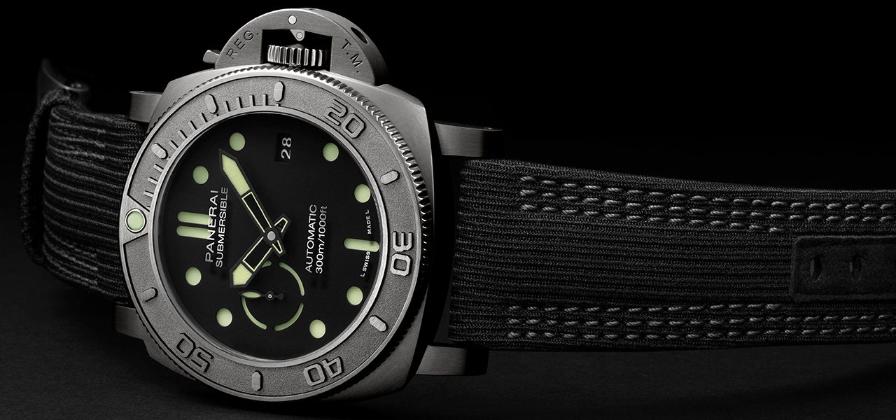 リサイクル素材を採用した「サブマーシブル マイク・ホーン エディション–47mm」|PANERAI