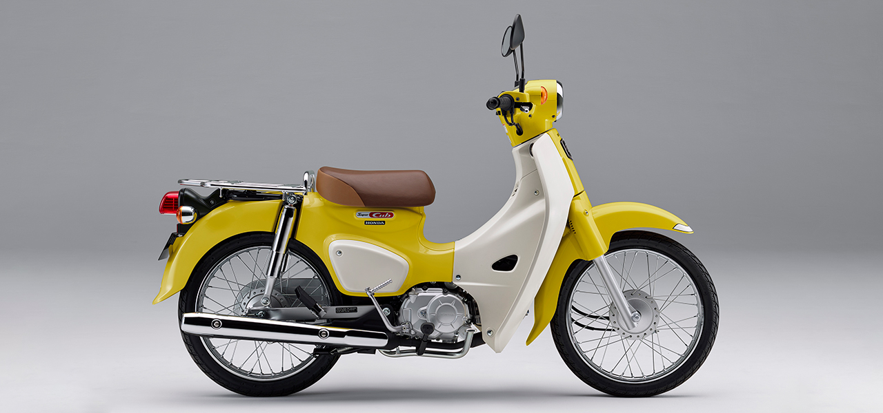 スーパーカブ110に鮮やかなイエローとブラウンシートの新色登場|Honda