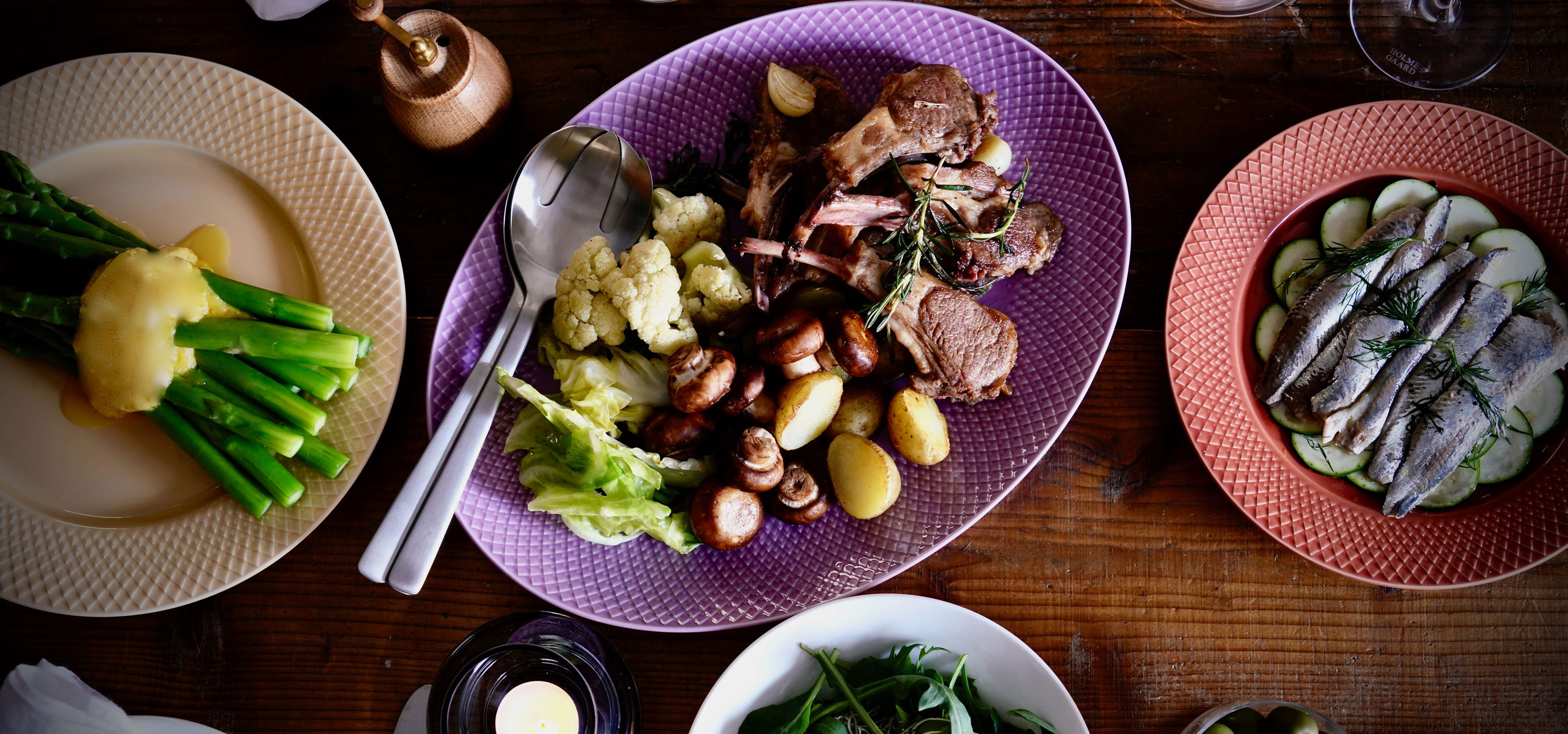 食卓を彩り鮮やかに、リズミカルに。新シリーズ『ロンブカラー』が登場｜Lyngby Porcelæn