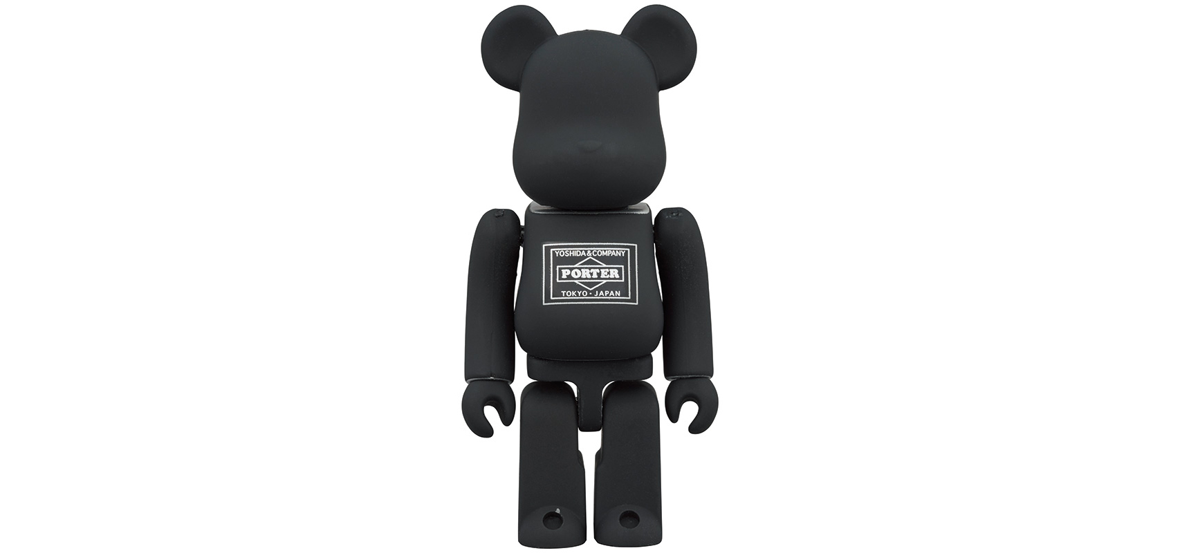 PORTER × BE@RBRICK BLACK/SILVER 100%