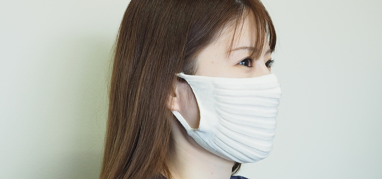 シルク素材で“涼しさ”を追求した、プリーツ入りニットマスク|Ishikawa Meriyasu