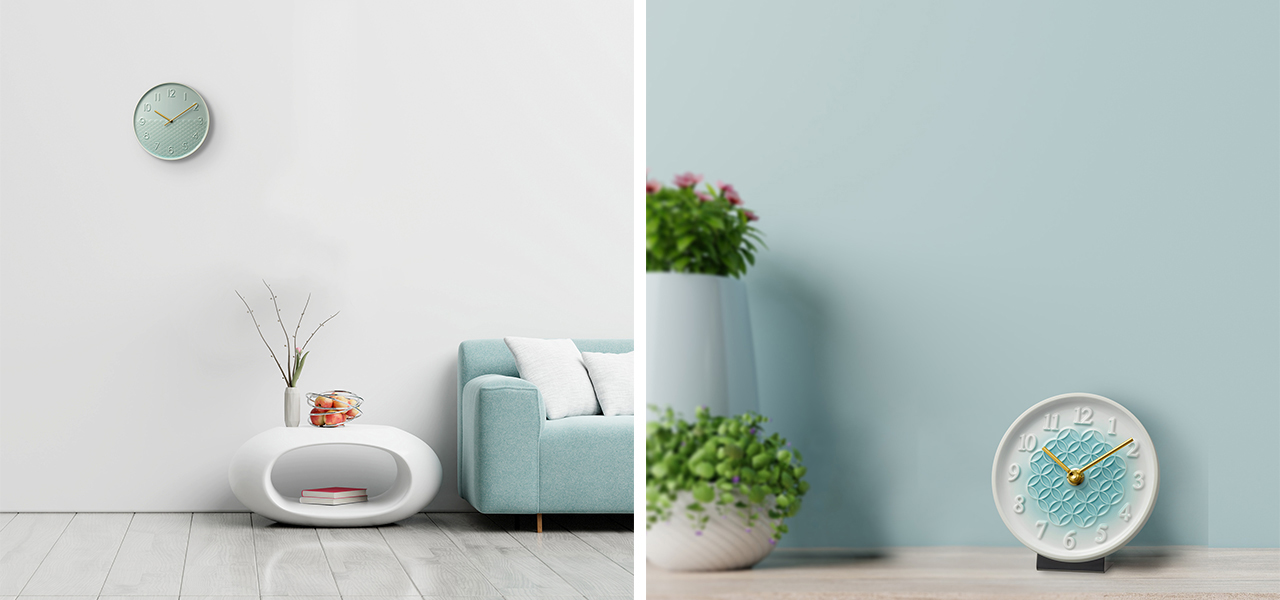 インテリアに彩りを添える和モダンな有田焼クロック「PISTA-S1／S2 ARITA」｜RHYTHM