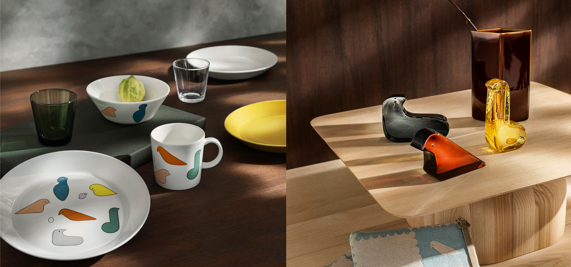 皆川明氏による鳥の模様が特徴。新たなコレクションがスタート|Iittala × minä perhonen