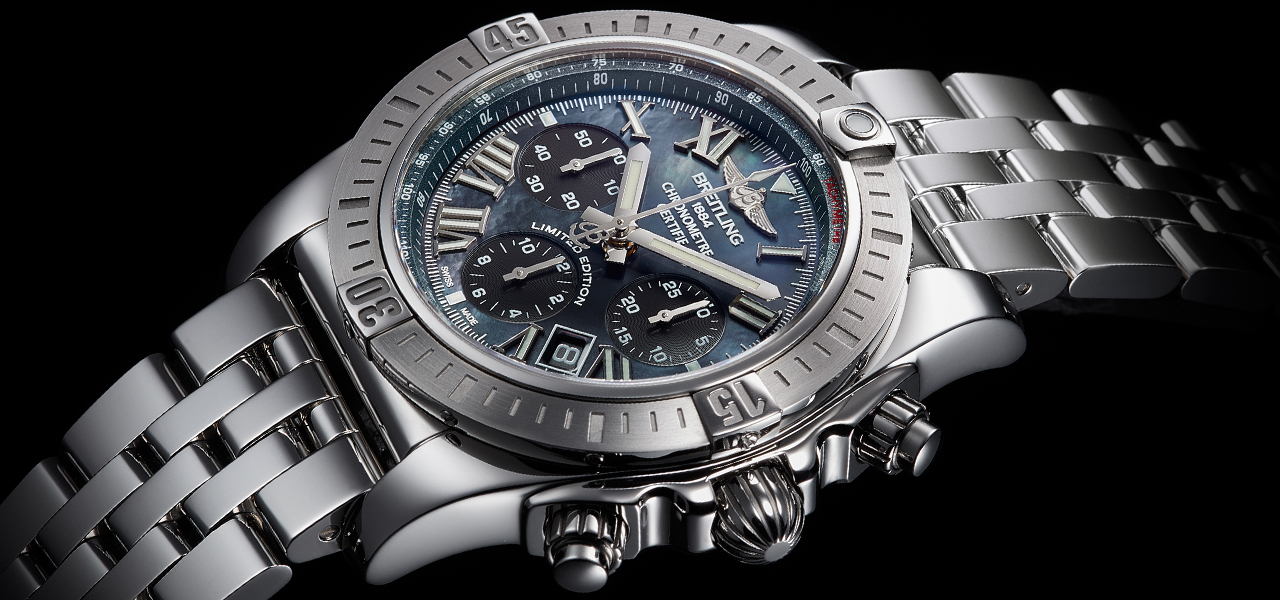クロノマット JSP ローマン インデックス ブラック マザー オブ パール リミテッド|BREITLING