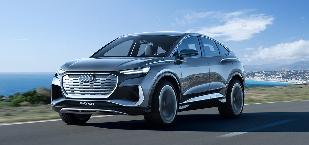アウディ が2021年に生産を開始する電動SUVクーペ「Q4 スポーツバックe-tronコンセプト」を発表｜Audi