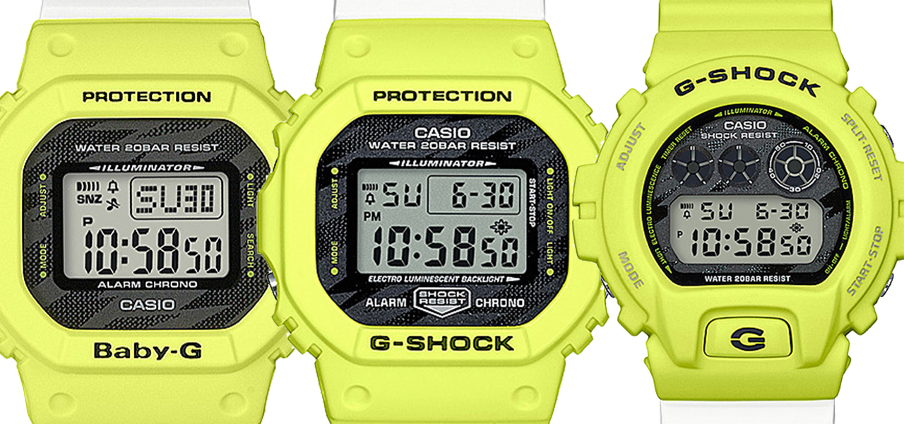 アスリートを応援する稲妻モチーフの“Gショック”&“BABY-G”|G-SHOCK