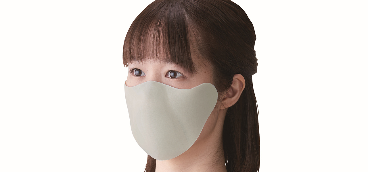 顔に直接貼り付けられる、耳が痛くならない「ひもなしマスク」｜KING JIM 