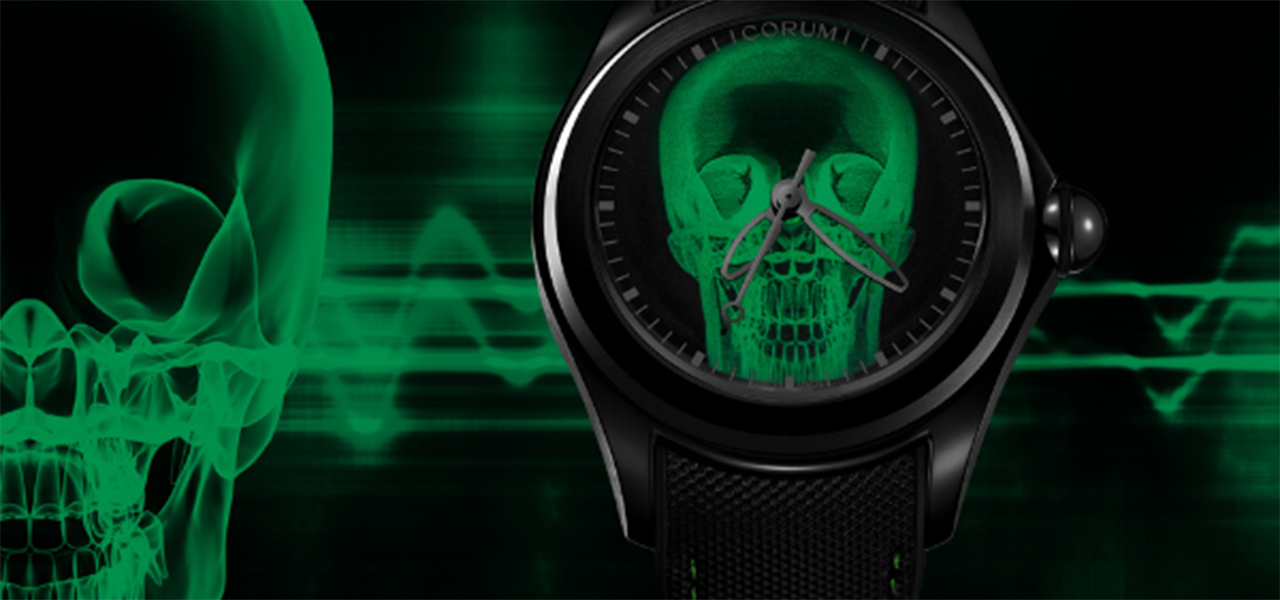 クリアなスカルを配したミステリアスな新作「バブル 47 エックスレイ」|CORUM