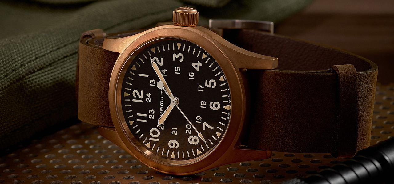 経年変化が楽しめるブロンズケースの「カーキ フィールド メカ」|HAMILTON