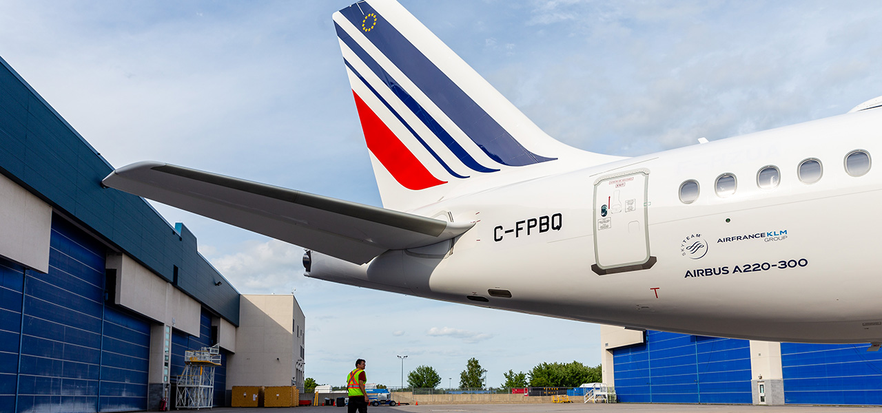 エールフランス航空がエアバスA220の初号機到着に向け準備|AIRFRANCE