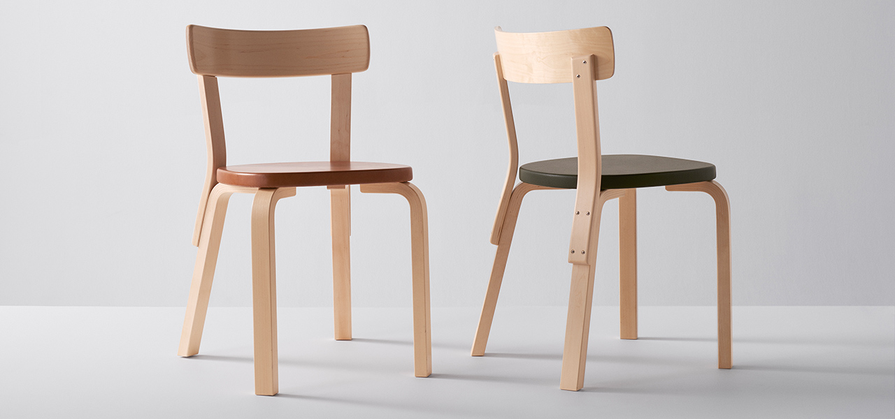 座面にレザーを張ったアアルトの「66 チェア」と「69 チェア」が新登場｜Artek 