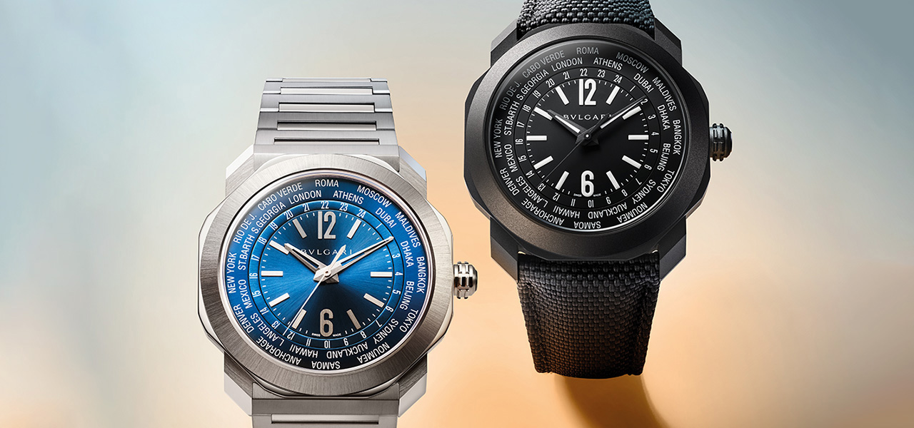 新統合型ムーブメントを搭載した「オクト ローマ ワールドタイマー」2機種が登場|BVLGARI