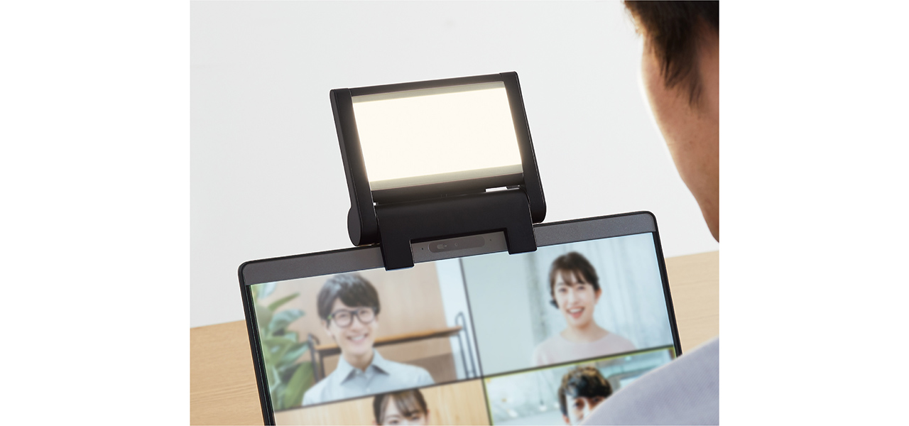 オンライン会議中の画面映りを良くする「Web 会議用スクエアライト」｜KINGJIM