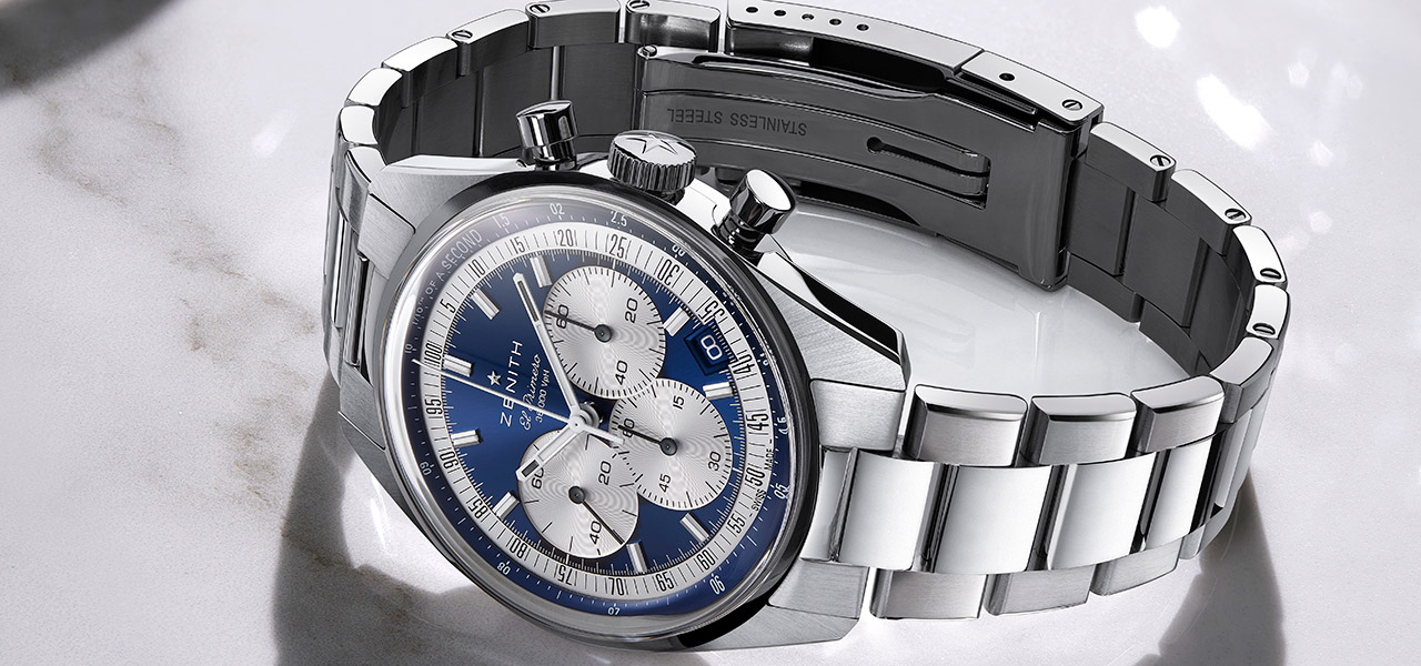 ゼニス愛炸裂! 初号機に搭載された“ゼニスブルー”を全面に敷いた激レアモデル|ZENITH