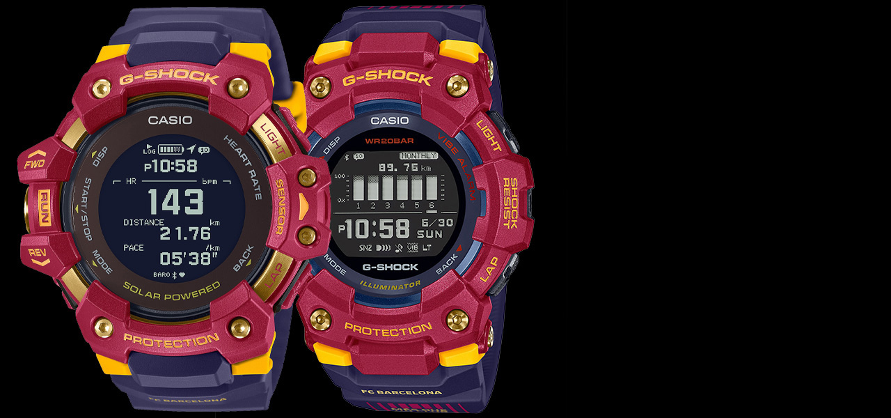 FCバルセロナのカラーやモチーフを随所に散りばめた、サッカーファン待望のコラボモデル｜G-SHOCK