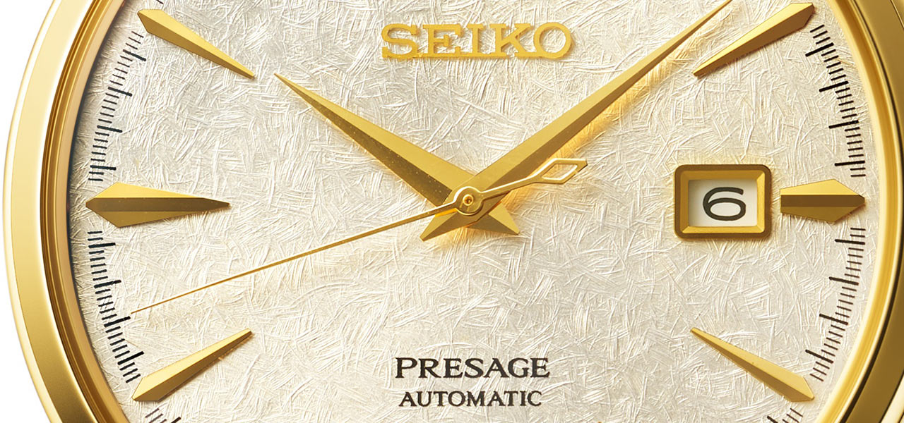 東京銀座の老舗バーが考案した黄金色に輝くカクテルレシピを艷やかな文字盤で表現|SEIKO