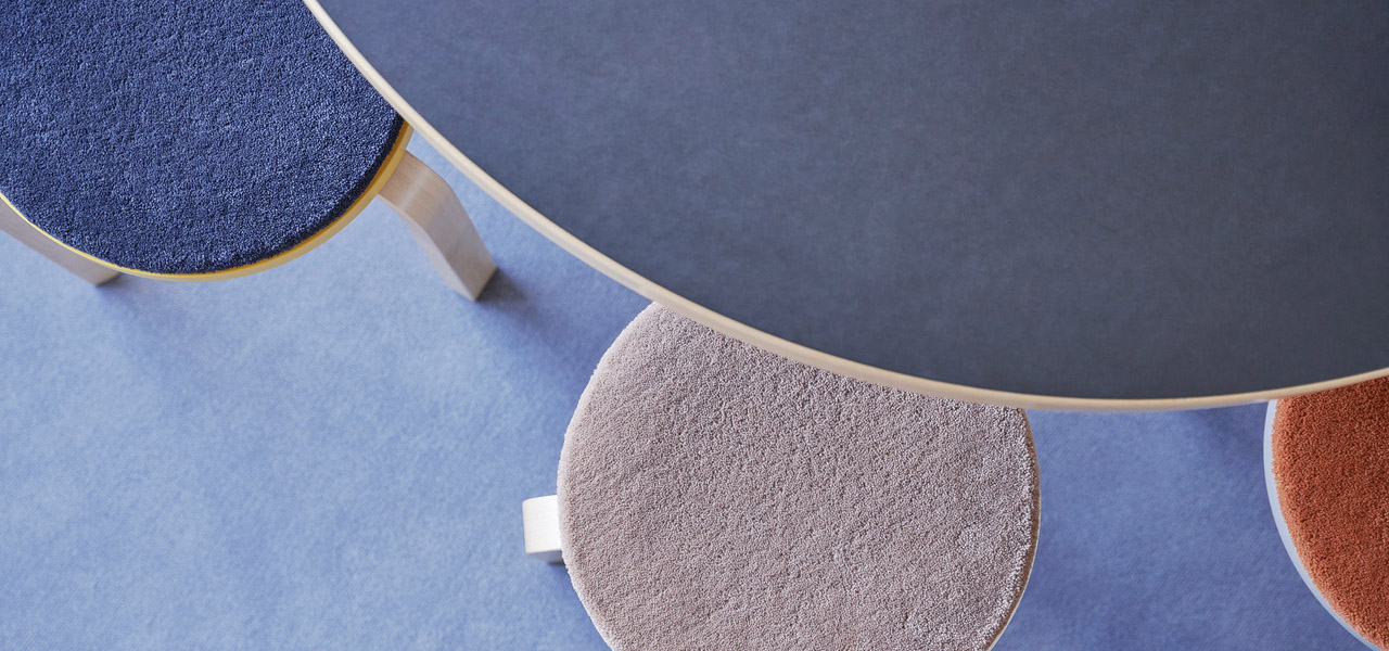 カーペットの製造過程における残糸を有効活用。ウール100%のチェアパッド|HOTTA CARPET